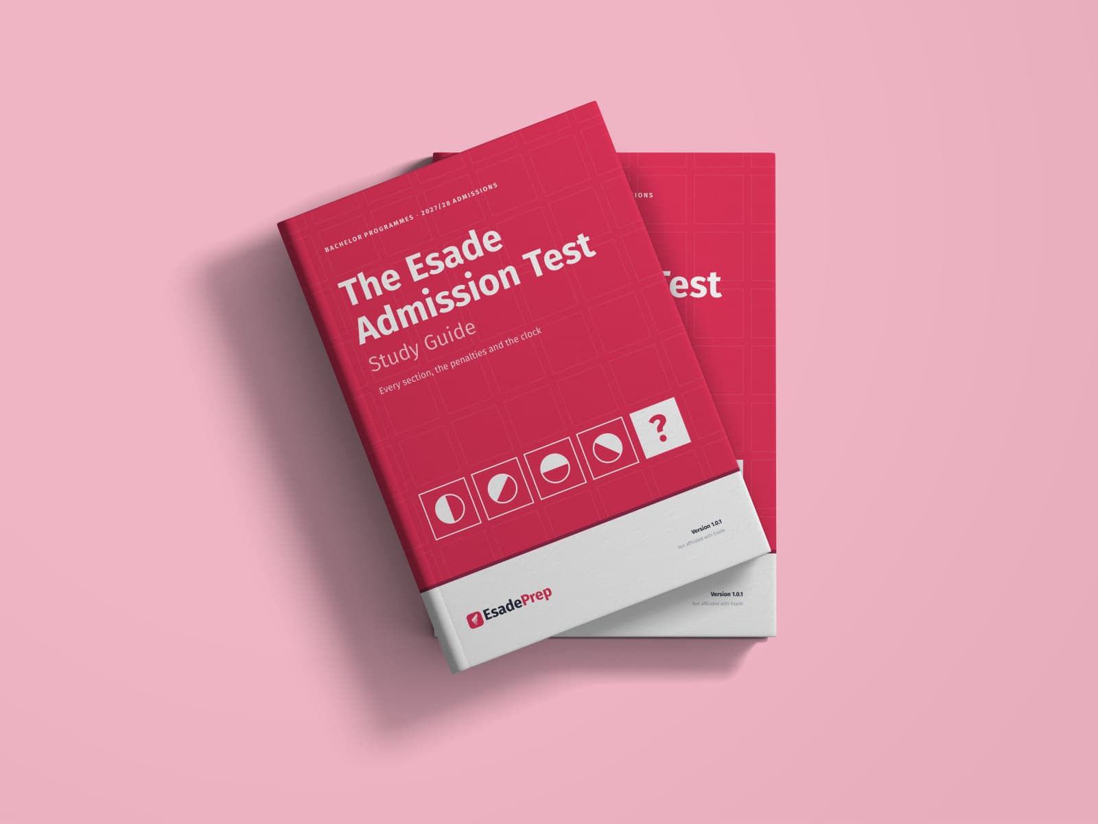 Two copies of The Esade Admission Test Study Guide, version 1.0.1